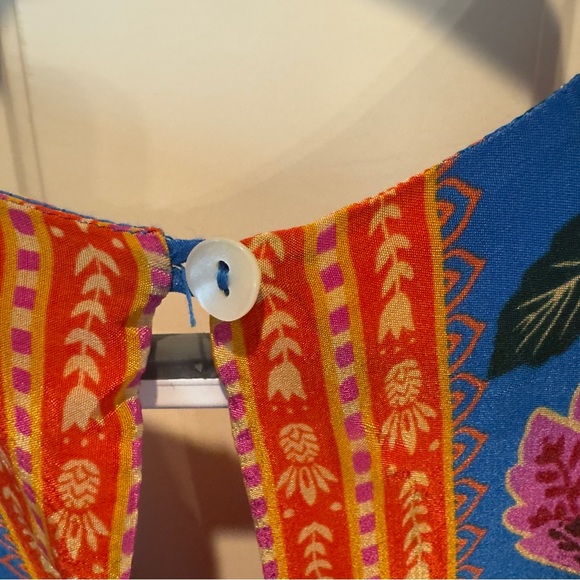 Farm Rio Pineapple Garden Kaftan Maxi Dress NWT Size L - Picture 7 of 10